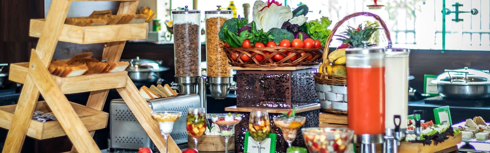 Buffet Closeup at Branche Restaurant at Golden Suites, Gurgaon