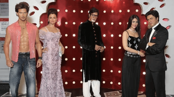 celebrity wax figures at a museum