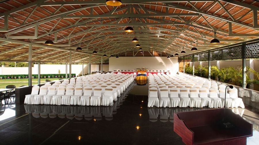 theatre setting - outdoor banquet hall at rk gardenia, surya city