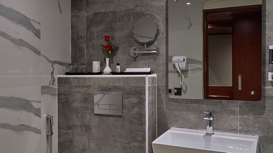 the washroom showcasing the wash basin - Golden Tulip, Tirupati