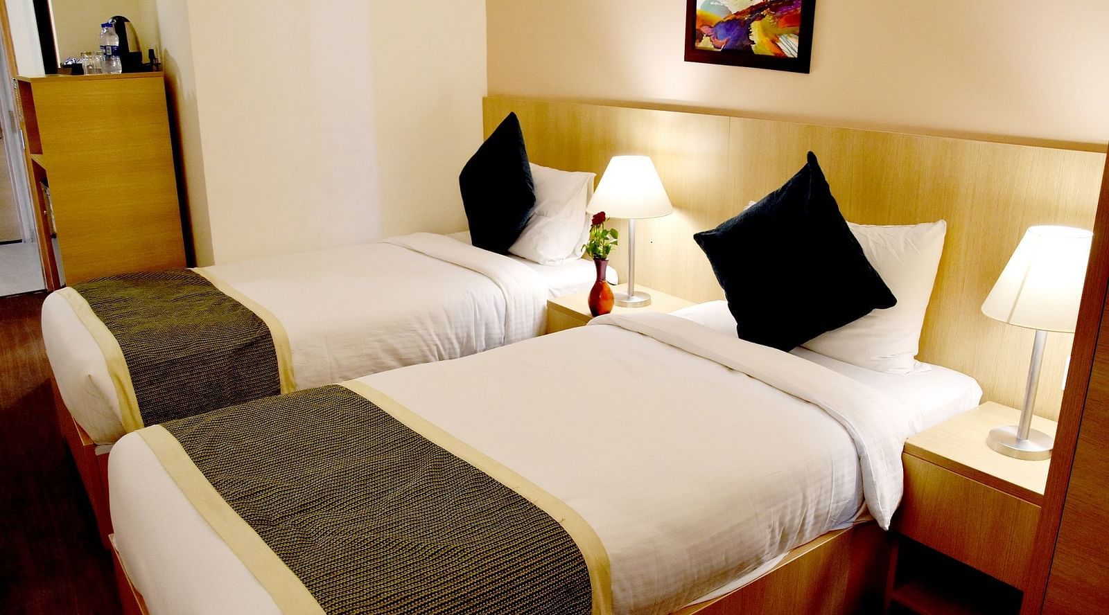 Twin beds inside premium studio - Starlit Suites, Neemrana