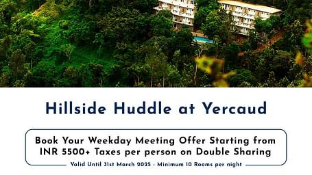 Hillside huddle package creative, featuring the details and an arial view of the property - GReaT trails Yercaud by GRT Hotels