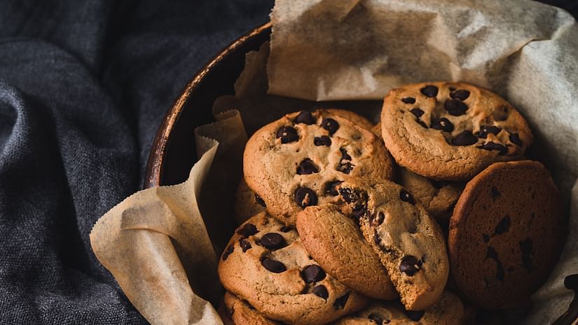 basket of chocolate-chipped cookies