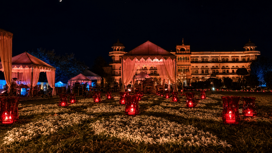 Outdoor Evening Decor-Umaid Palace Dausa