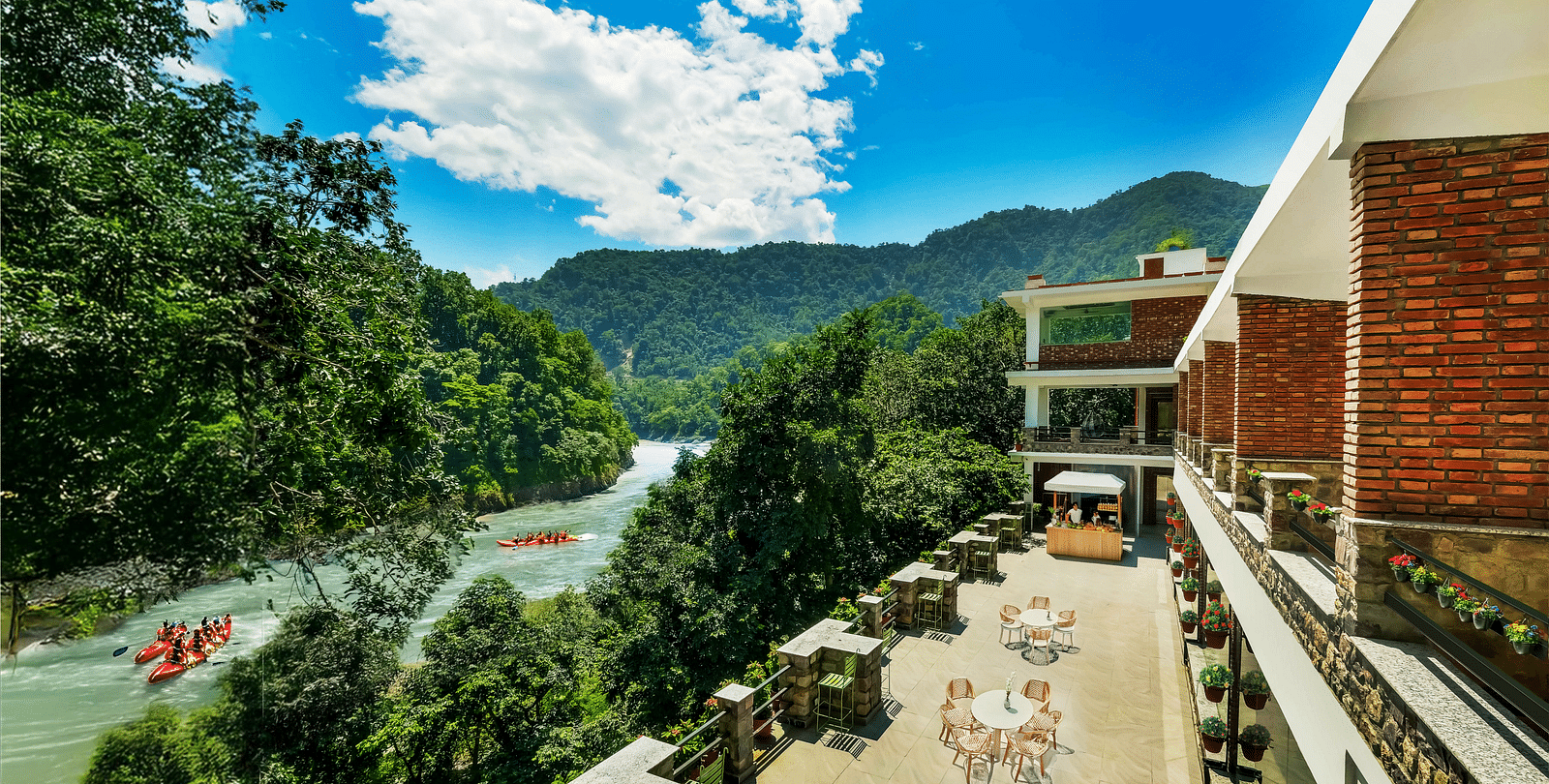 Summit by the ganges exterior view with river rafting