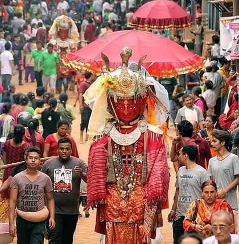 Huge crowd gathered to celebrate the Gunla Parva festival