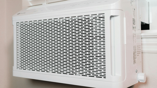 A picture of wall-mounted air-conditioner at VITS Select Kharadi, Pune.