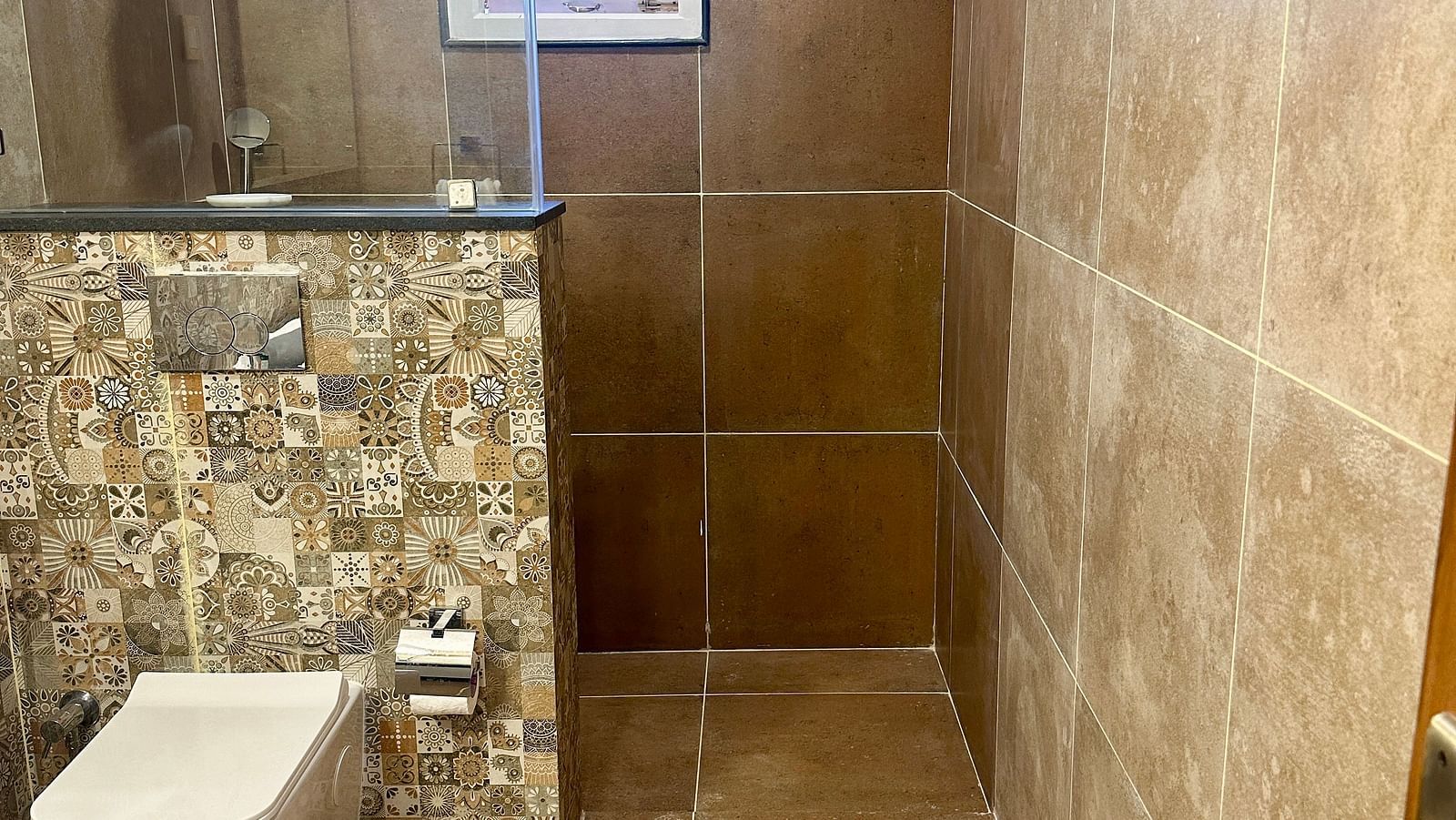 interior of the bathroom of a Heritage Suite at Summer House, Nandi Hills