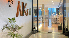 An overview of the entrance to aks bar - Karma Lakelands.