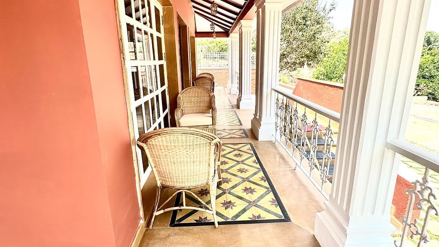 bamboo chairs in the Veranda at Summer House, Nandi Hills