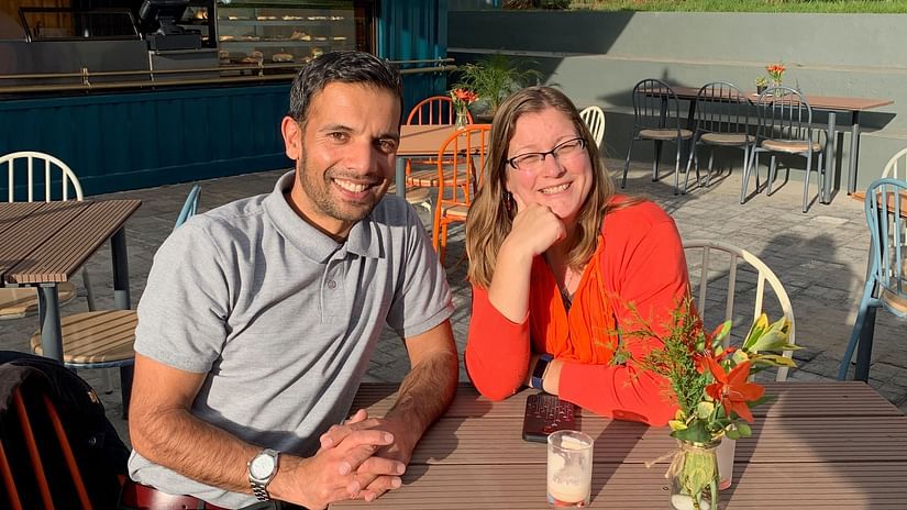 Ruth & Dalijeet at Le Cafe