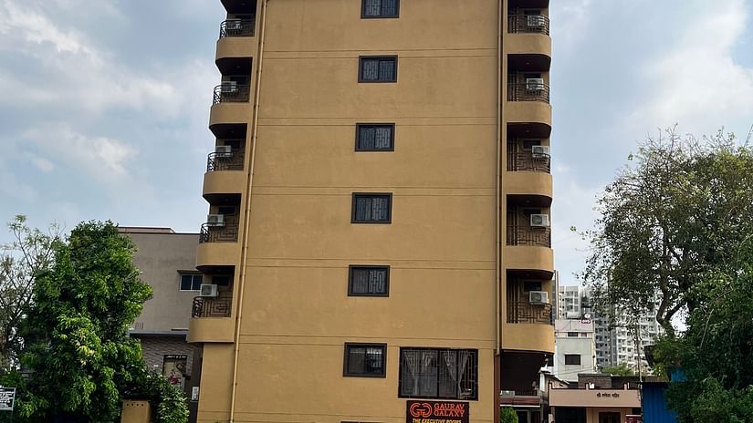 A facade image of our hotel with a cloudy sky in the background at VITS Select Kharadi, Pune.