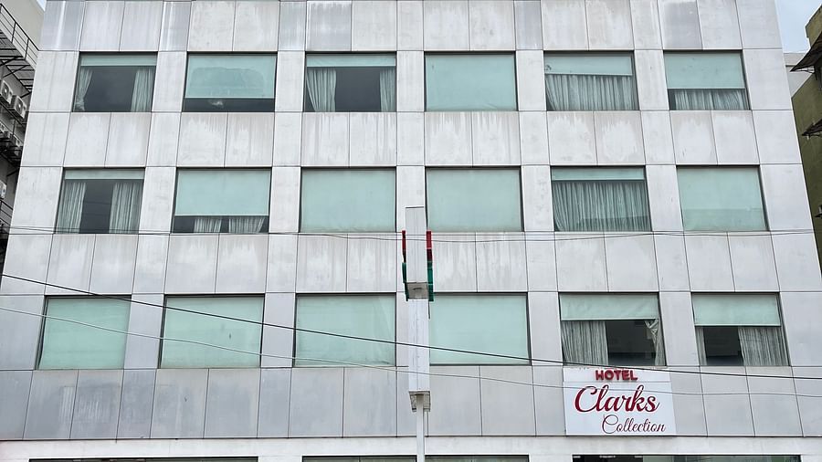 clarks collection exterior view with car parked