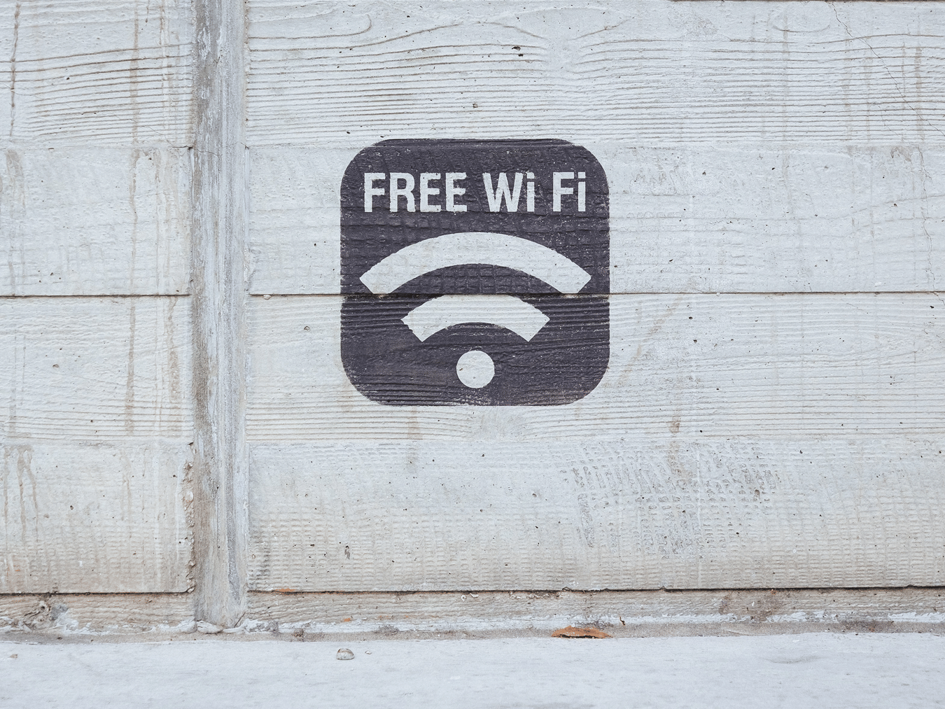 artwork of free wifi on a wall 
