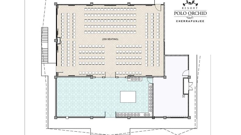 An overview map of a Mawsmai Ballroom - Polo Orchid Resort, Cherrapunji