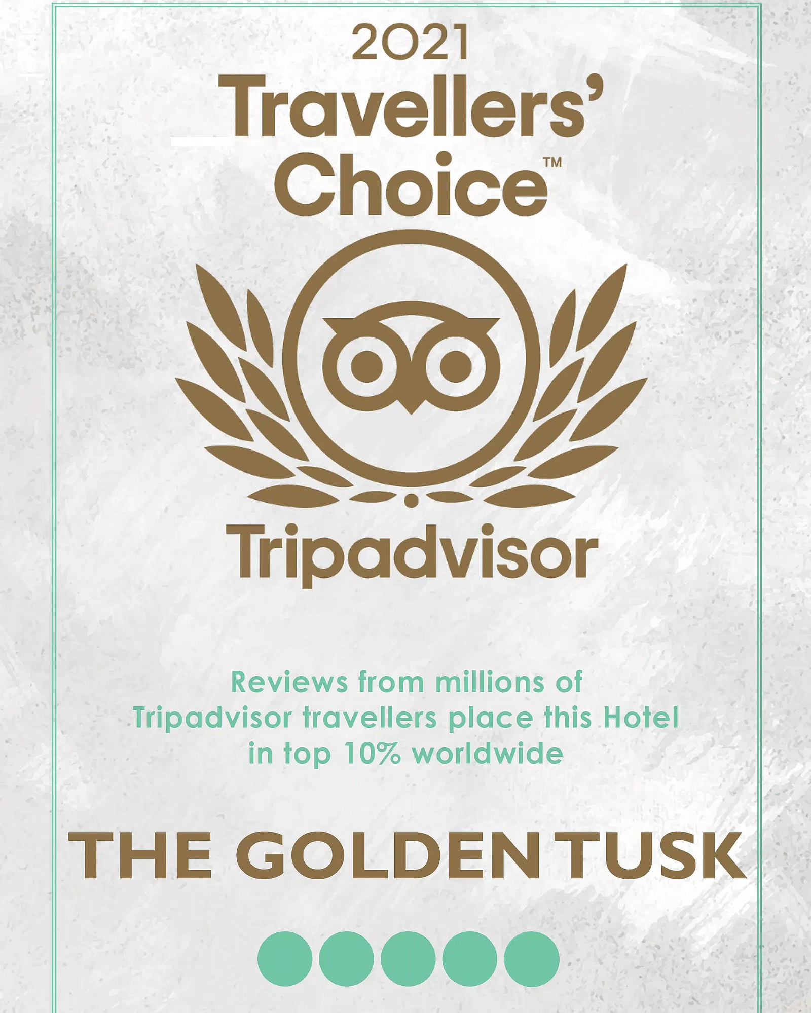 A creative by TripAdvisor for 2021 Travellers Choice awards.