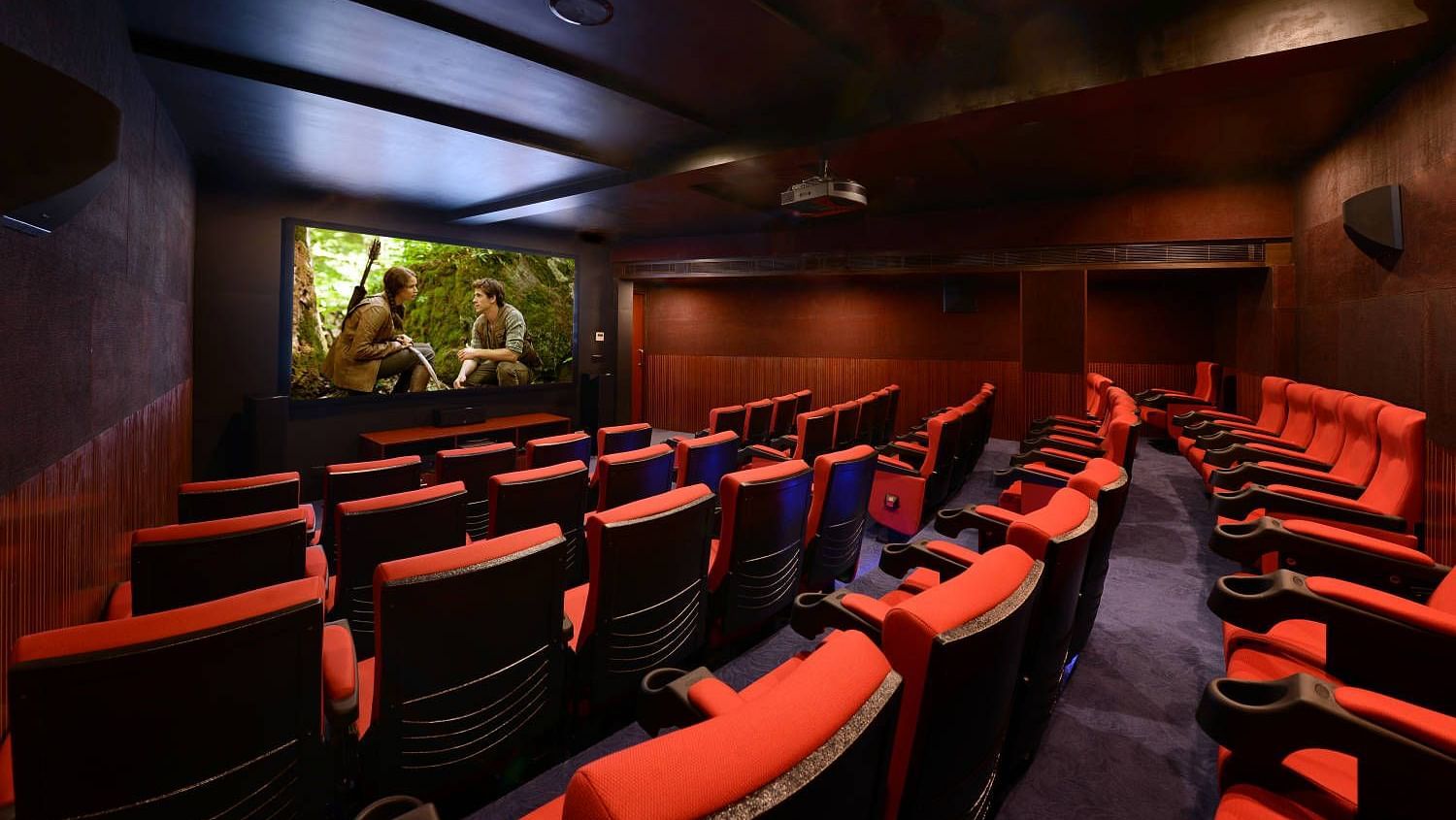seating arrangements inside the mini theatre - Ananta Udaipur Staycation
