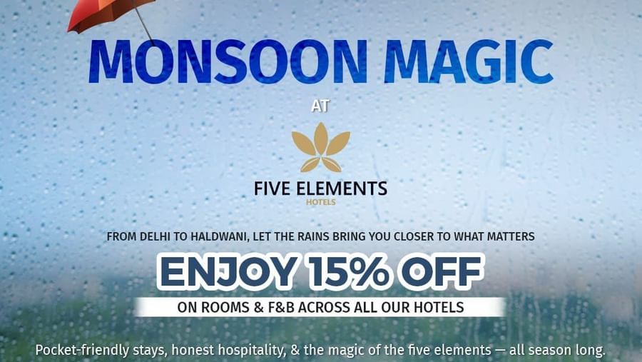Discover Monsoon Magic at Five Elements Hotels with cozy stays, seasonal delights, and exclusive rainy-day perks.