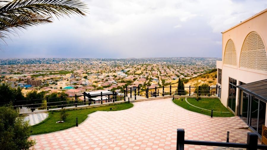 Elevated terrace shot overlooking cityscape from the hotel - Serene Sarovar Premiere Hargeisa