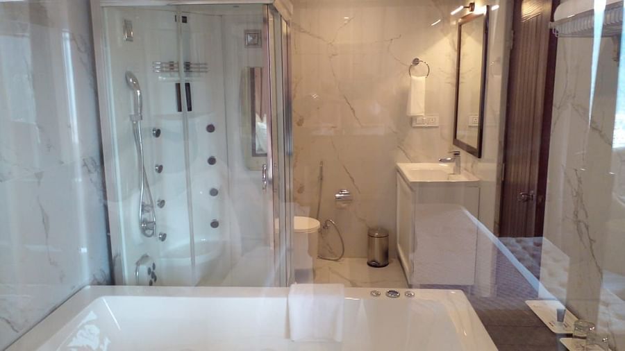 The washroom at our Suite in Shimla - The Orchid Hotel Shimla
