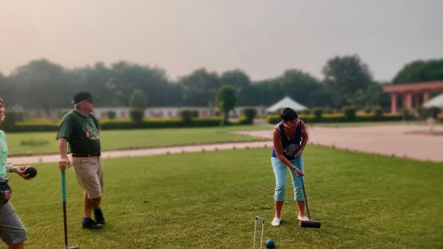 A Game of Croquet at the Palace lawns