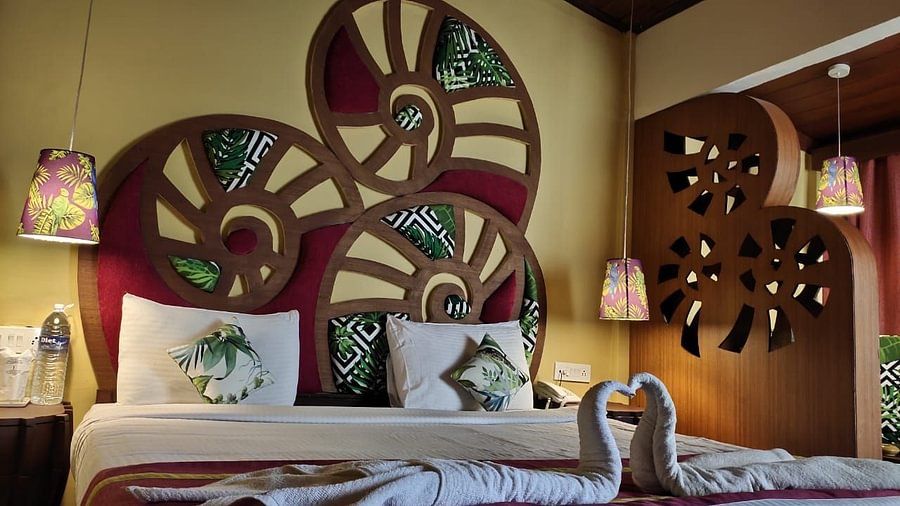 Deluxe Room with wooden interiors in Port Blair Resort 