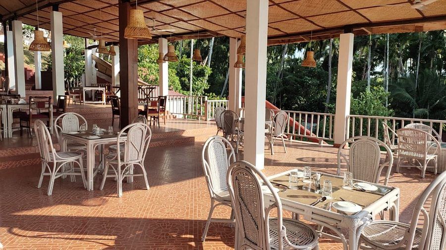 Seating arrangements at an open-air restaurant