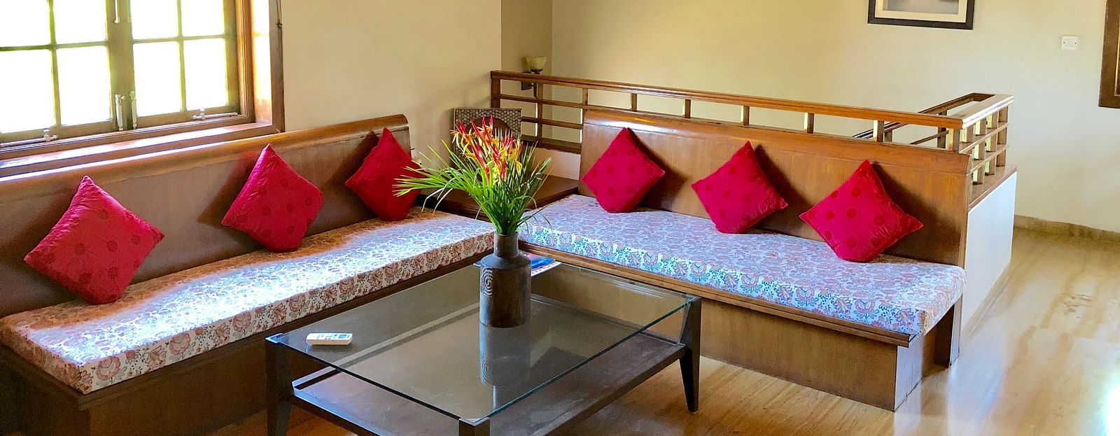 Common Area featuring sofas arranged in L shape next to a coffee table