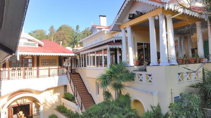view of the resort from a higher floor - Mayfair Hill Resort, Darjeeling