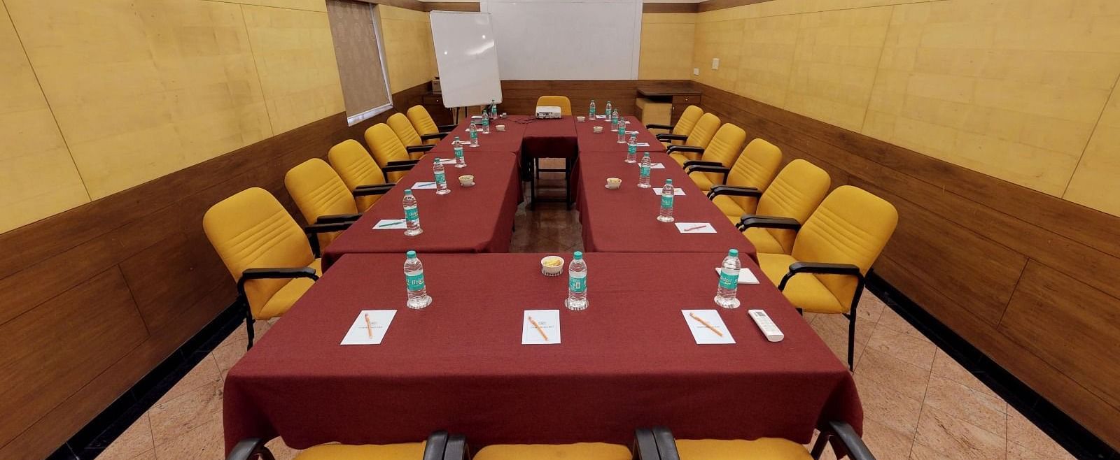 A meeting room at Hotel Pai Viceroy Jayanagar with u-shape setup