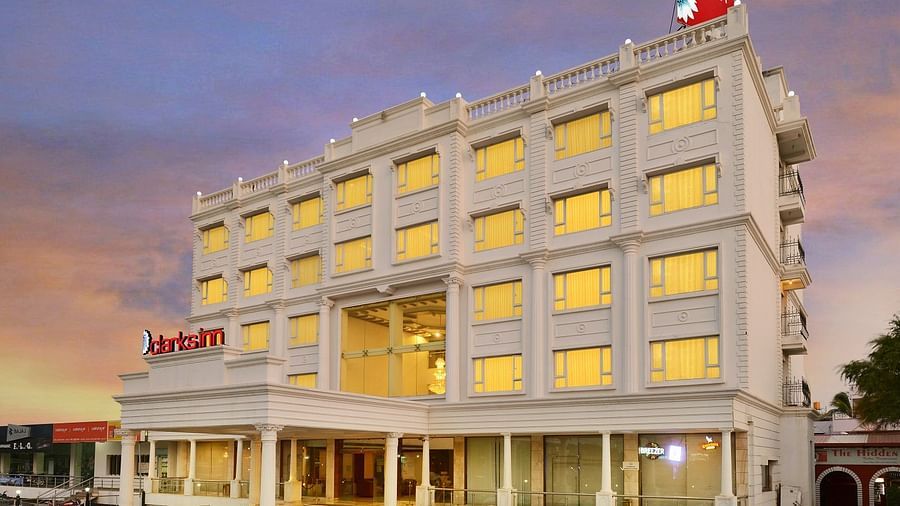 facade at our hotel in Gadag