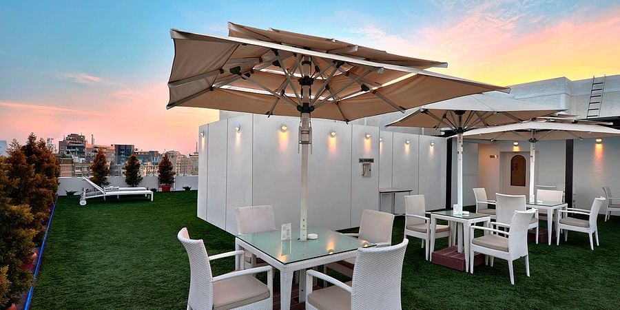 alt-text Terrace Garden at St Marks Hotel, Hotel in St. Marks Road Bangalore, Hotel near Brigade Road