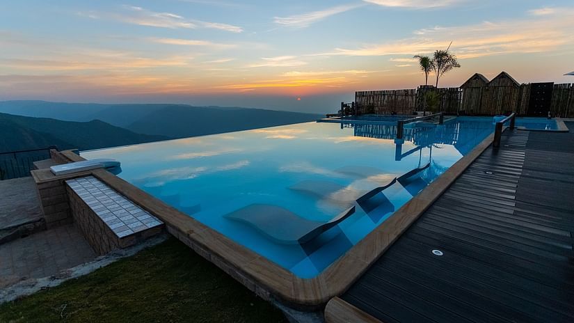 view of Infinity Pool at Polo Cherrapunjee Resort