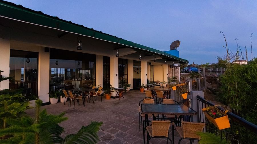 the outside seating area of Sohra House