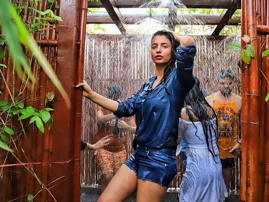 Rain Dance at our resort in Sampla 4