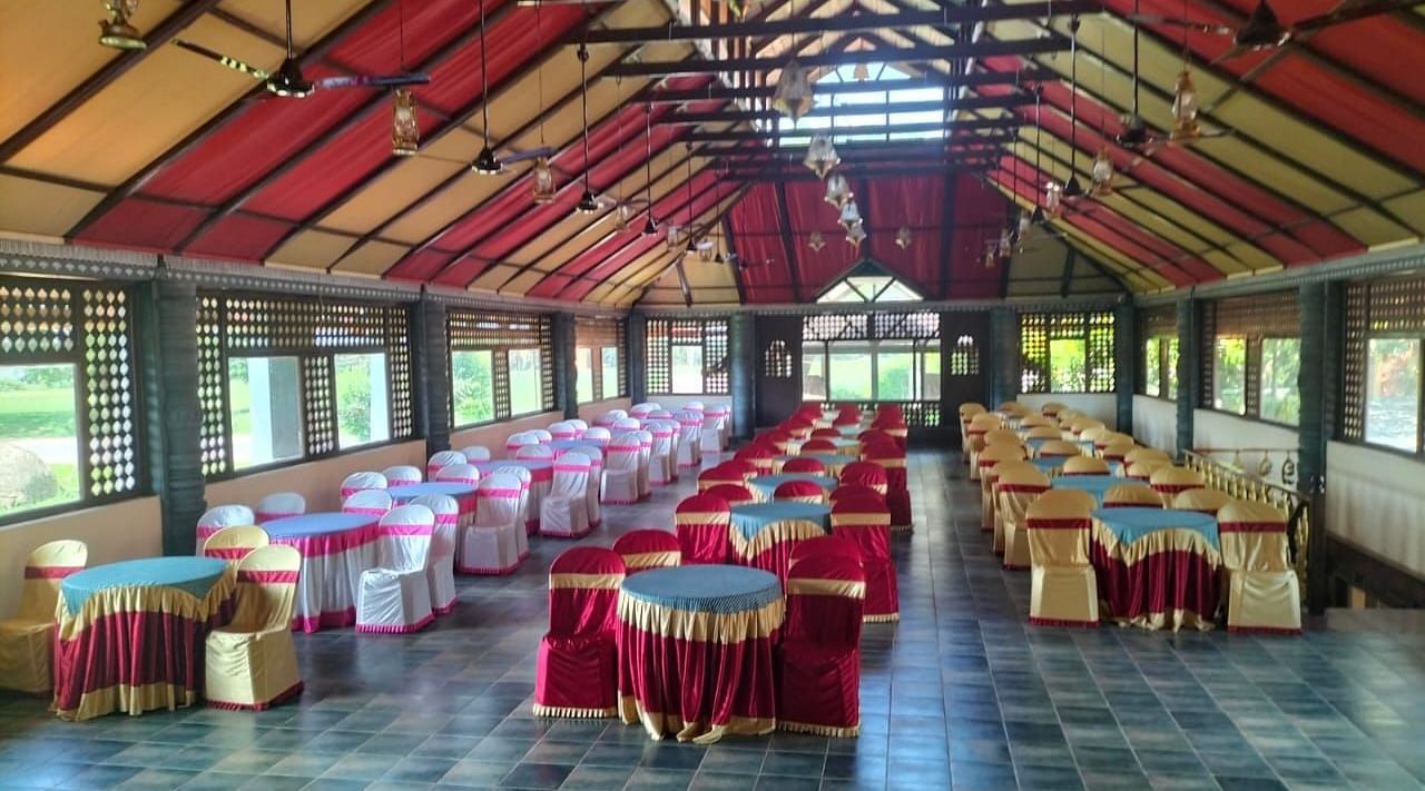 image of the Tambulam banquet hall with a vast seating area for guests