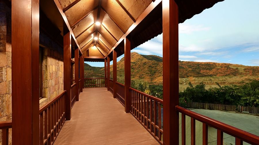 bridge with view of mountains
