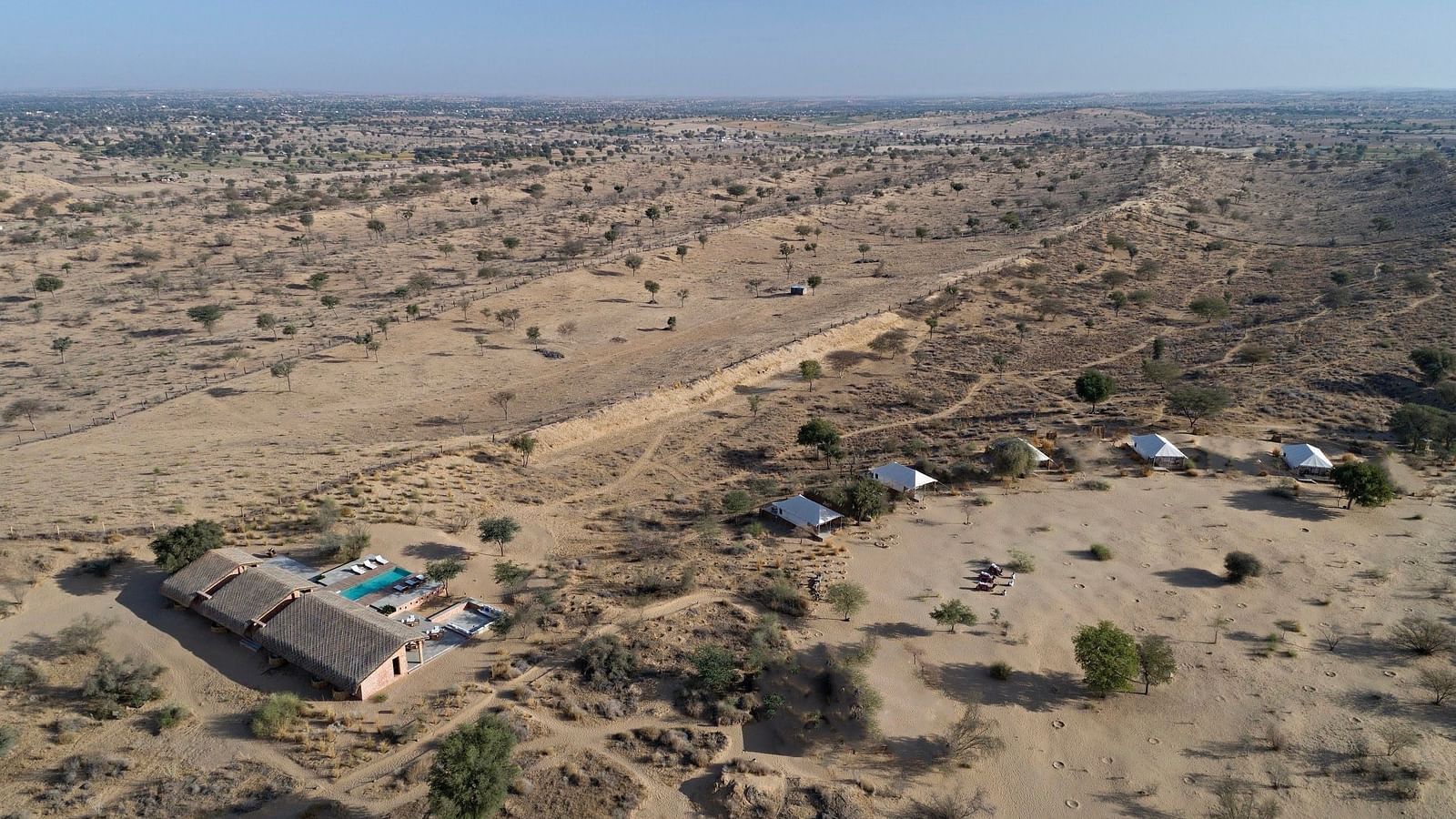 Aerial view of Manvar Resort and Desert Camp