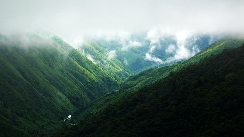 Clouds passing by during monsoon in Meghalaya