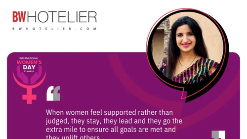 BW Hotelier article titled “Leadership That Balances Heritage and Humanity” featuring Sonavi Kaicker, CEO of Neemrana Hotels, for International Women’s Day.