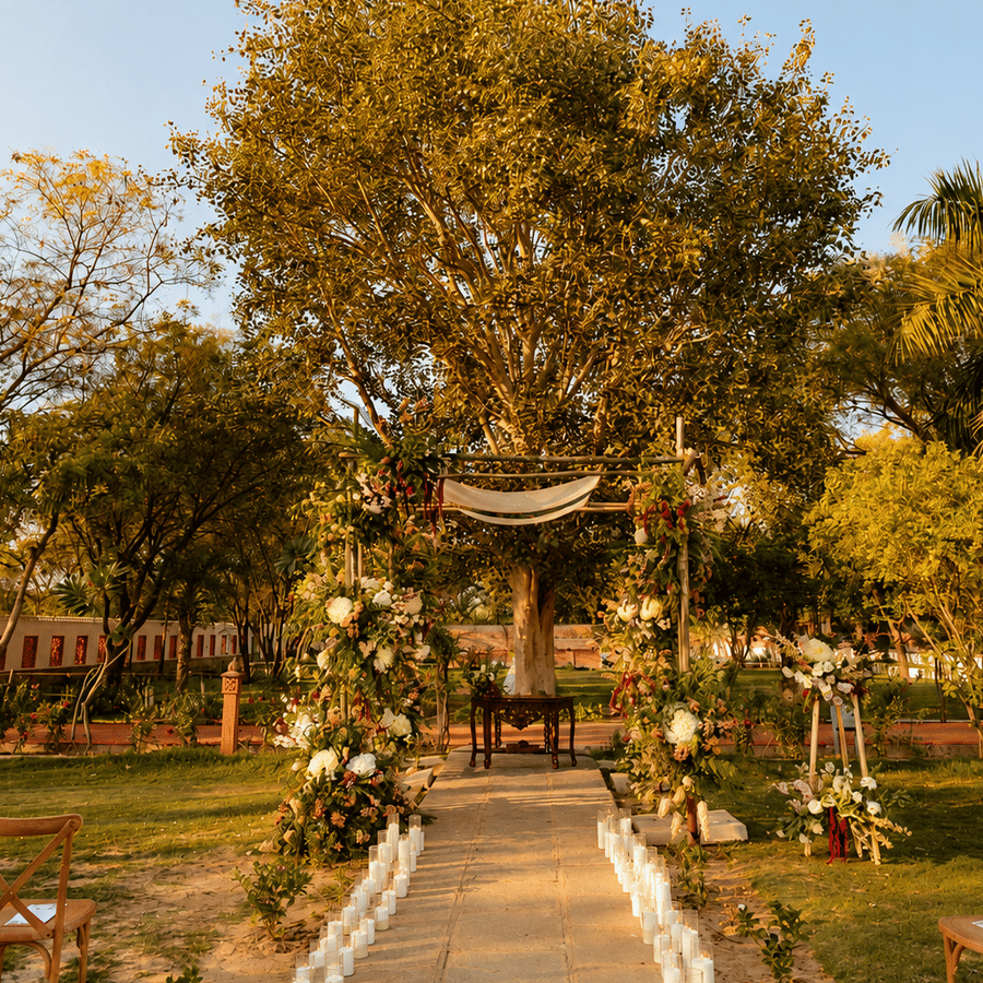 Maharaja Bagh lawn wedding venue at Umaid Palace