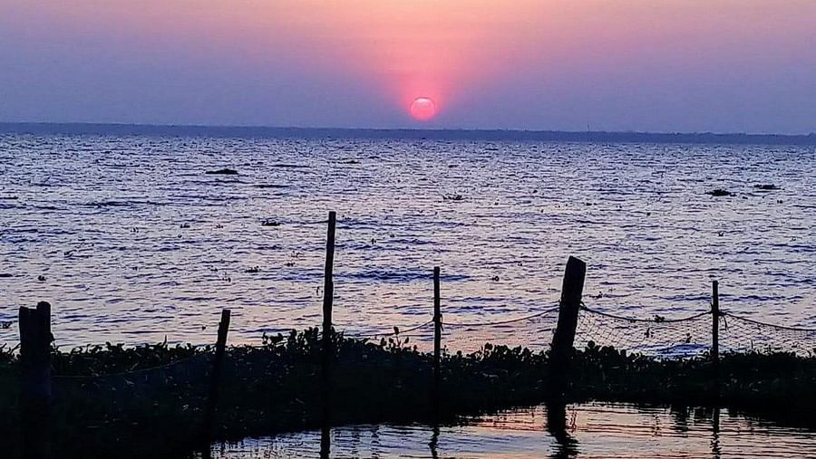 Sunset view from the sea - Rhythm Kumarakom
