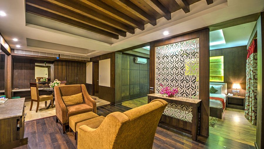 suite with separate living area at Hotel Sentinel