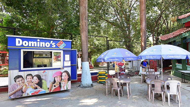 Water Kingdom - Dominos stall at our water park