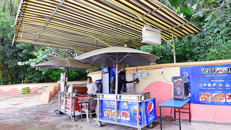 Water Kingdom - Kabab corner food stall at the water park