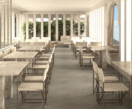 Seating arrangements inside a restaurant at Manuscript - Jhilwara Haveli, Udaipur