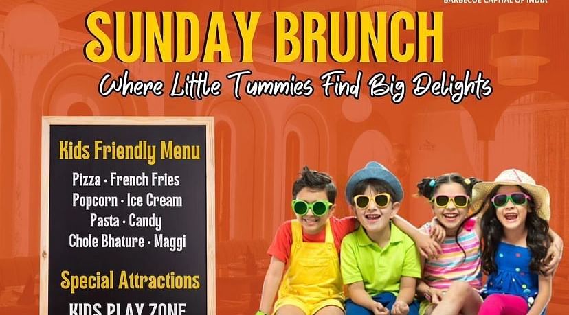 A creative image of Sunday Brunch at Themis Barbecue House, Ambala