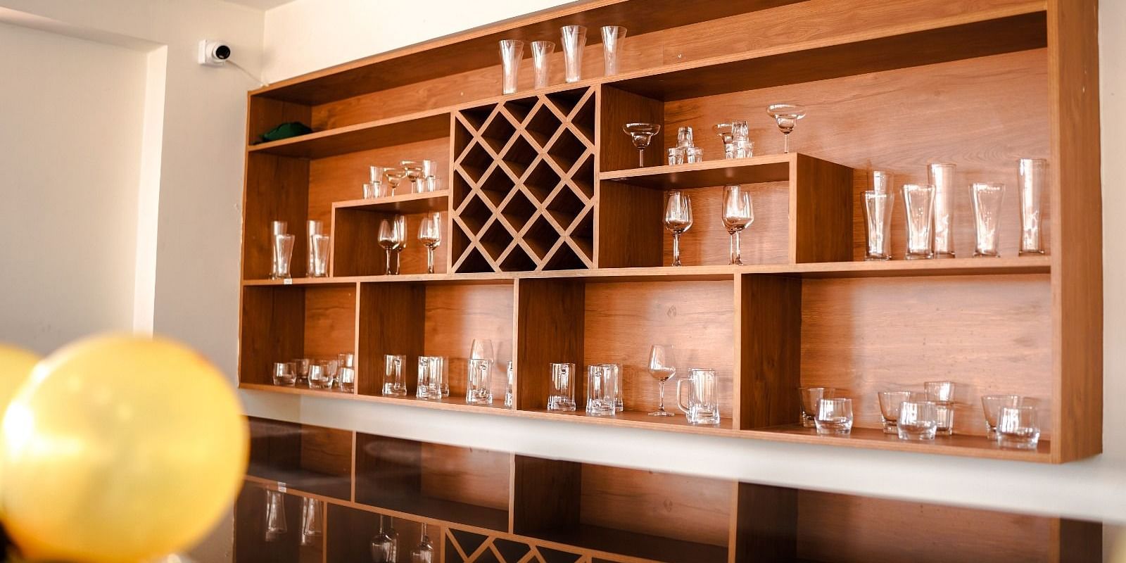 Bar counter in a restaurant at ANS M Square Hotel & Resort, Kalaburagi