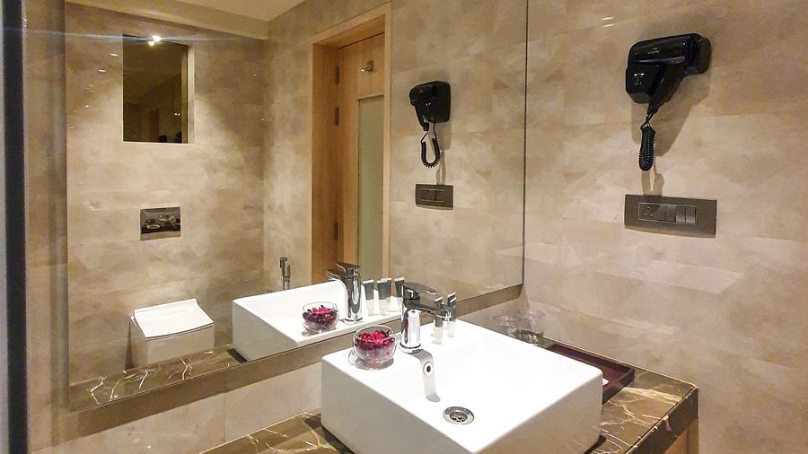 bathroom of one of the Deluxe Rooms at The Orchid Lonavala 819