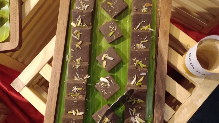 Neatly platted barfi at SRM Hotel Tiruchirappalli- Hotel 